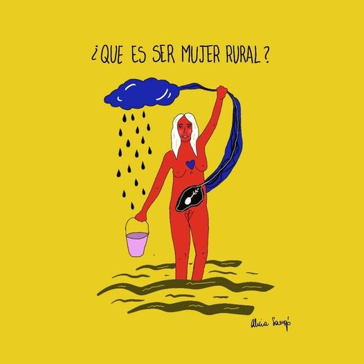 Imagen creada por Alicia Sangó para la campaña "¿Qué es ser mujer rural?" Imagen creada por Alicia Sangó para la campaña "¿Qué es ser mujer rural?"