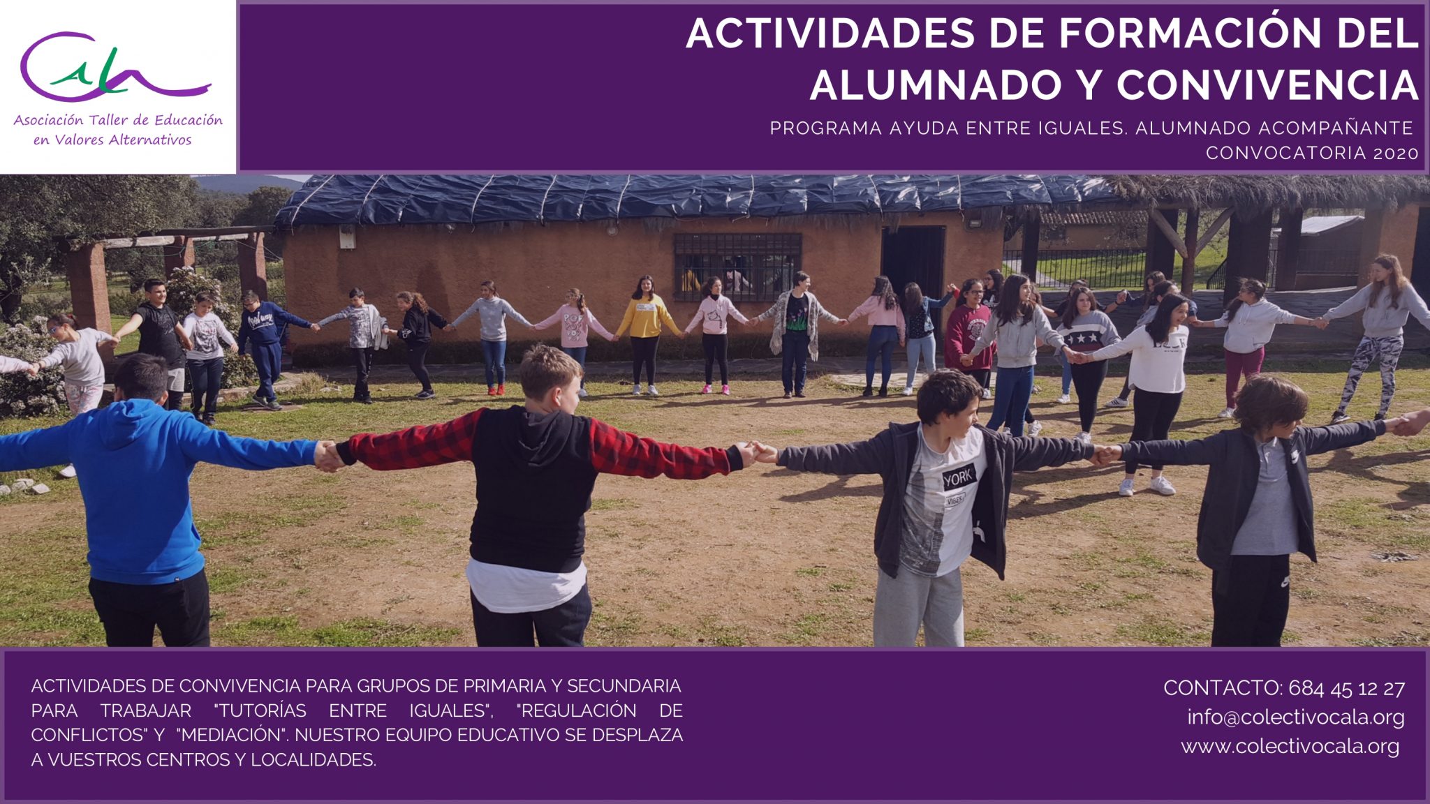 ACTIVIDADES DE FORMACIÓN AL ALUMNADO 2020. AYUDA ENTRE IGUALES. ALUMNADO ACOMPAÑANTE