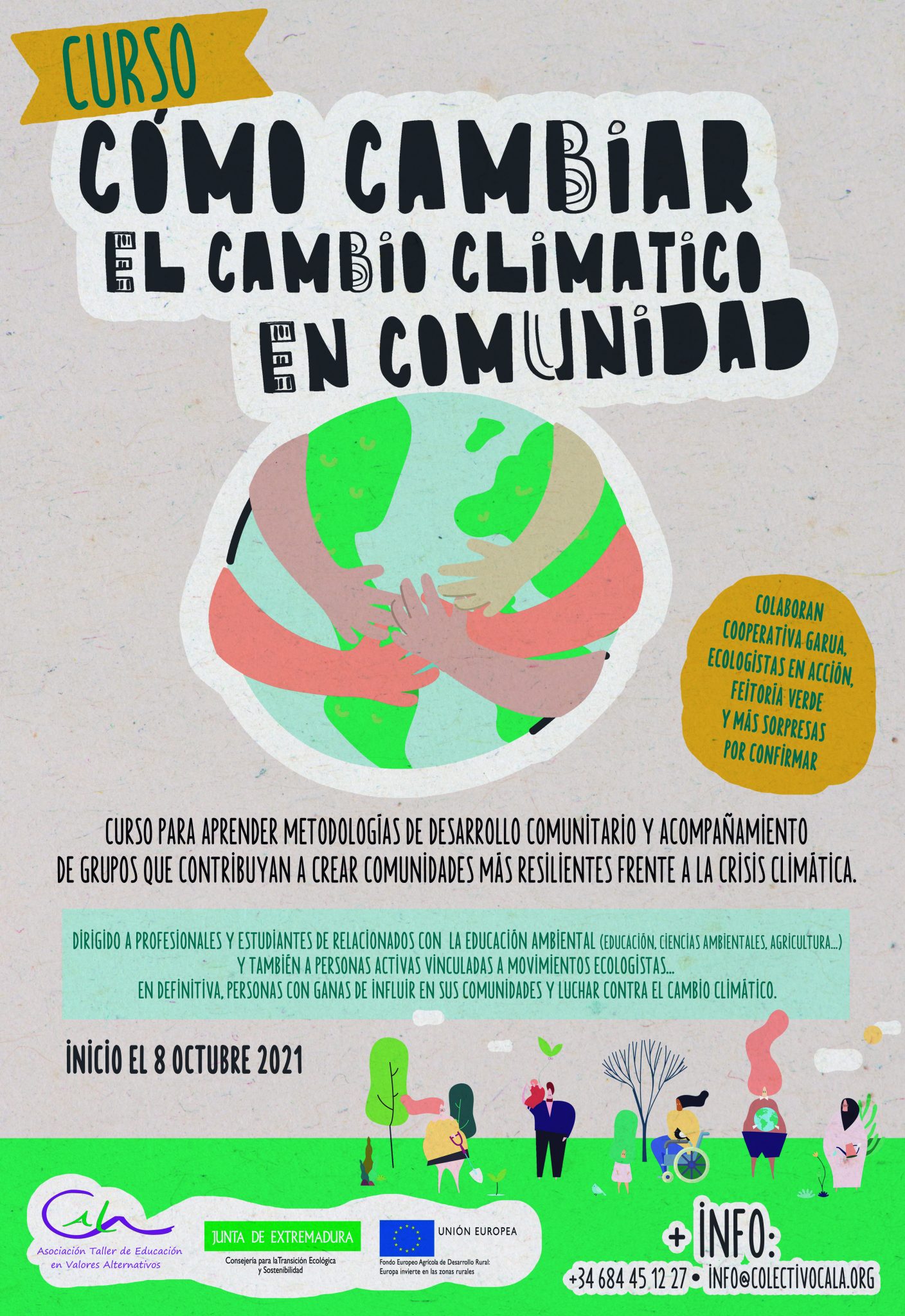 ABIERTAS LAS INSCRIPCIONES PARA EL CURSO SEMI-PRESENCIAL "CÓMO CAMBIAR EL CAMBIO CLIMÁTICO EN COMUNIDAD"